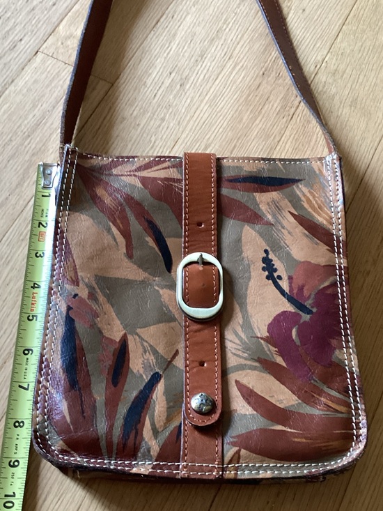Patricia Nash Handbags - Patricia Nash Brown Floral Crossbody Bag with Burgundy Accents